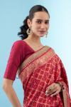 Hot Pink Bandhani Banarasi Saree