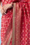 Hot Pink Bandhani Banarasi Saree