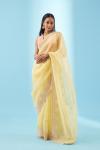 Canary Yellow Organza Saree