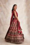 Garnet Red Silk Lehenga