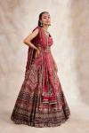 Garnet Red Silk Lehenga