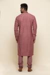 Carrot Pink Silk Kurta Set