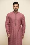 Carrot Pink Silk Kurta Set