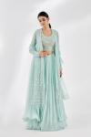 Sea Foam Green Georgette Lehenga