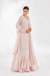 Powder Peach Georegette Lehenga