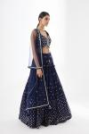 Regal Blue Geogette Lehenga