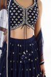 Regal Blue Geogette Lehenga