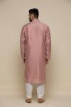 Metallic Pink Silk Kurta Set