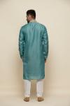 Teal Green Tussar Kurta Set