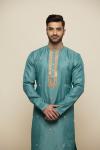 Teal Green Tussar Kurta Set