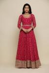 Crimson Pink Georgette Anarkali Suit