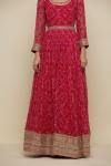 Crimson Pink Georgette Anarkali Suit