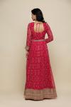 Crimson Pink Georgette Anarkali Suit