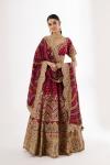 Crimson Silk Blouse Lehenga