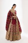 Crimson Silk Blouse Lehenga