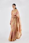 Salmon Pink Banarasi Silk Saree