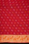 Eclectic Red Bandhani Saree