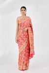 Eclectic Red Bandhani Saree