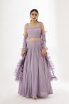 Lavender Georegette Lehenga