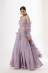 Lavender Georegette Lehenga