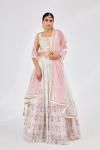 Pink & Ivory Silk Lehenga