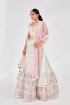 Pink & Ivory Silk Lehenga