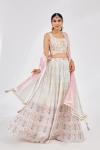 Pink & Ivory Silk Lehenga