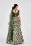 Olive Green Chiffon Lehenga