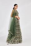 Olive Green Chiffon Lehenga