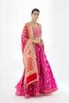 Magenta Red Silk Lehenga