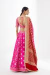 Magenta Red Silk Lehenga