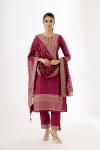 Maroon Silk Suit Set