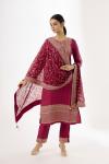 Maroon Silk Suit Set