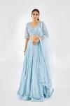 Baby Blue Georegette Lehenga