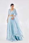 Baby Blue Georegette Lehenga