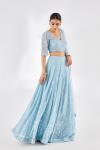 Baby Blue Georegette Lehenga