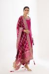 Jazzberry Pink Silk Kurta Suit