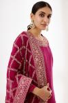 Jazzberry Pink Silk Kurta Suit