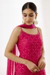 Magenta Pink Chiffon Sharara Suit