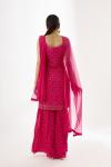 Magenta Pink Chiffon Sharara Suit