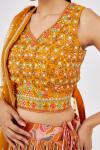 Tangerine Orange Silk Lehenga