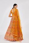 Tangerine Orange Silk Lehenga