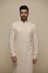 Ivory Chickankari Georegette Kurta Set