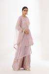 Baby Pink Peplum Sharara