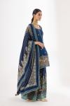 Royal Blue Silk Garara Suit