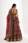 Deep Red Silk Crepe Lehenga