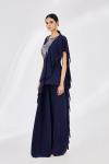 Oxford Blue Drape Gown