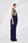 Oxford Blue Drape Gown