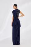 Oxford Blue Drape Gown