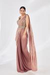 Powder Blush Drape Saree